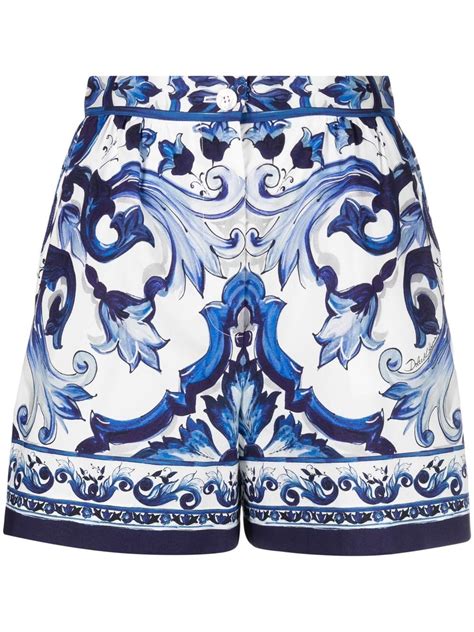 dolce gabbana majolica shorts|dolce gabbana majolica print.